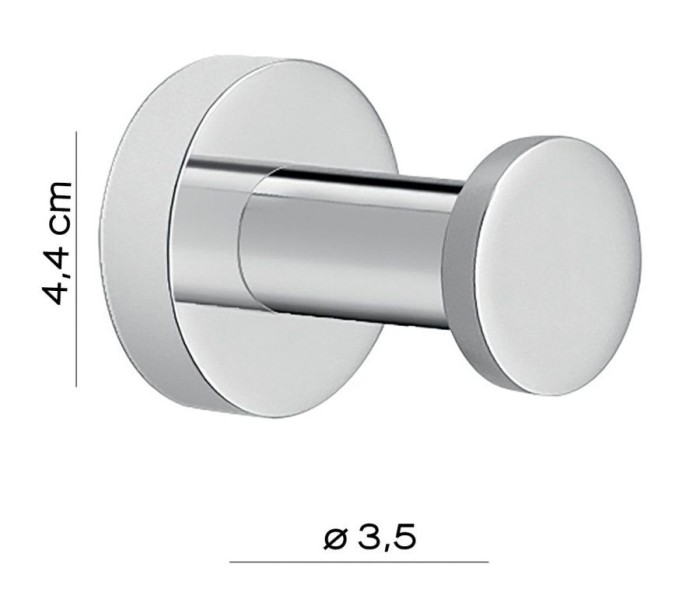 Крючок одинарный Ustica Gedy, D027(13) цвет: хром