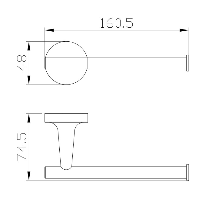 Держатель для туалетной бумаги без крышки, Wonzon & Woghand Simple, WW-6516-BG цвет: золото