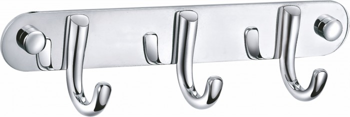 Вешалка с 3 крючками для ванной, Wonzon &amp; Woghand, WW-9384-3 цвет: хром