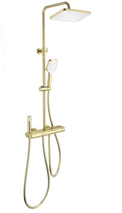 Душевая система с термостатом, Wonzon &amp; Woghand Muse, WW-B4129-BG цвет: золото