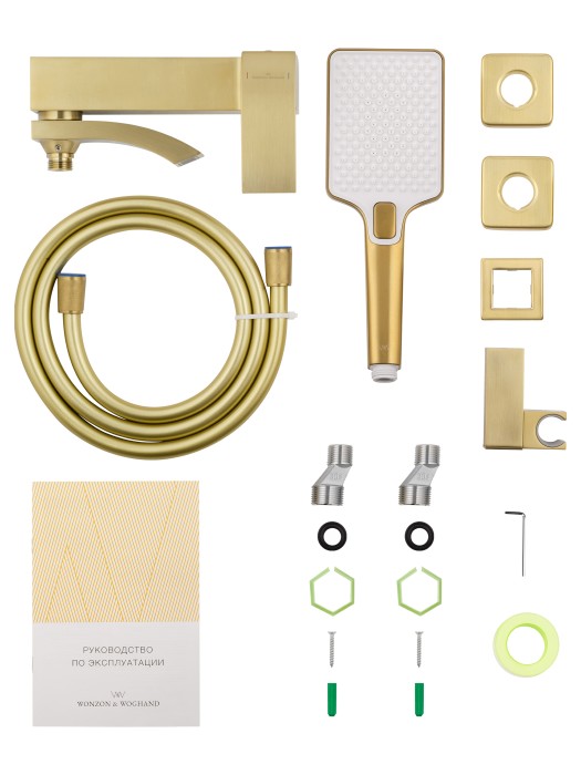 Смеситель для ванны с душем, Wonzon & Woghand Fit, WW-88639009-BG цвет: золото