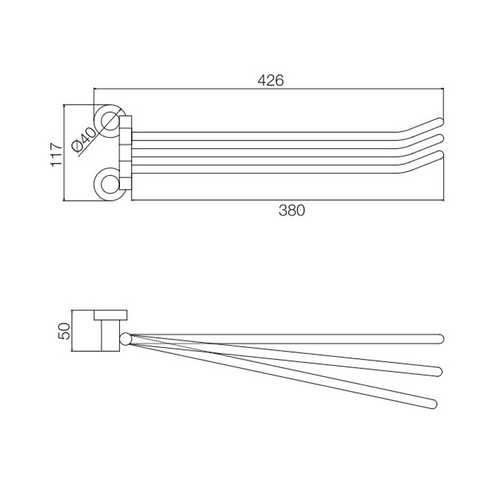 Fima Carlo Frattini Вращающийся полотенцережатель 38см., подвесной, Rotola, F6002/2CR цвет: хром