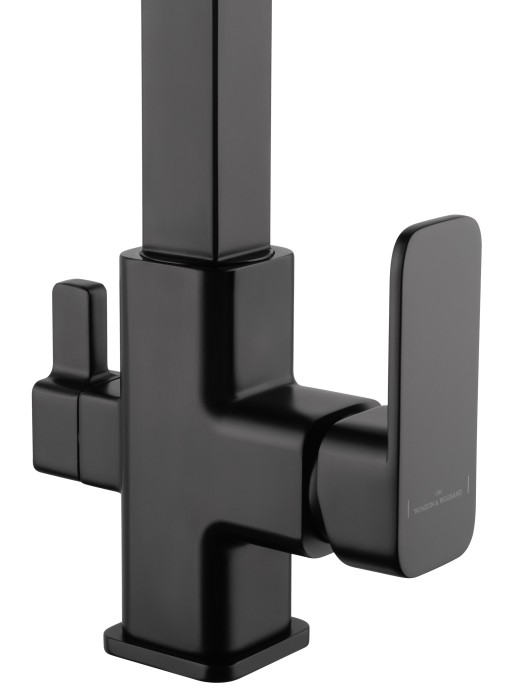 Смеситель для кухни с гибким изливом и подключением фильтра, Wonzon & Woghand, WW-88458012-MB цвет: черный