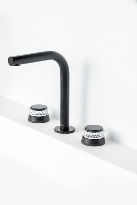 Смеситель на столешницу на 3 отв. Black, Boheme Aura - 152-B-A