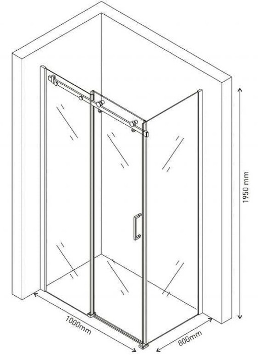 Душевой уголок 1200х1000мм BERGES Legos, хром арт. 061053