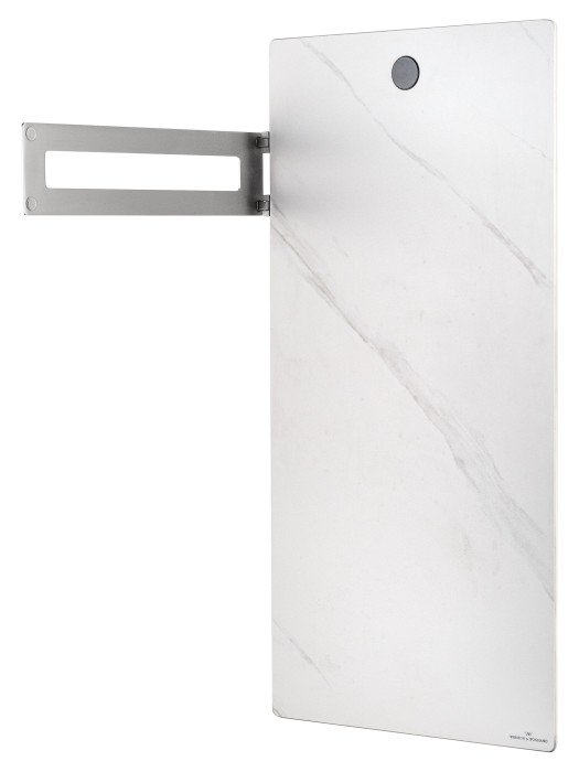 Полотенцесушитель электрический с каменной плитой Белый мрамор, Wonzon & Woghand Stuttgart, WW-A501-BR цвет: никель