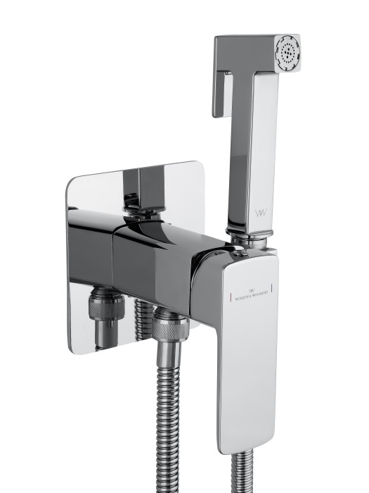 Смеситель с гигиеническим душем встраиваемый, Wonzon & Woghand Edge, WW-88829003-CR цвет: хром