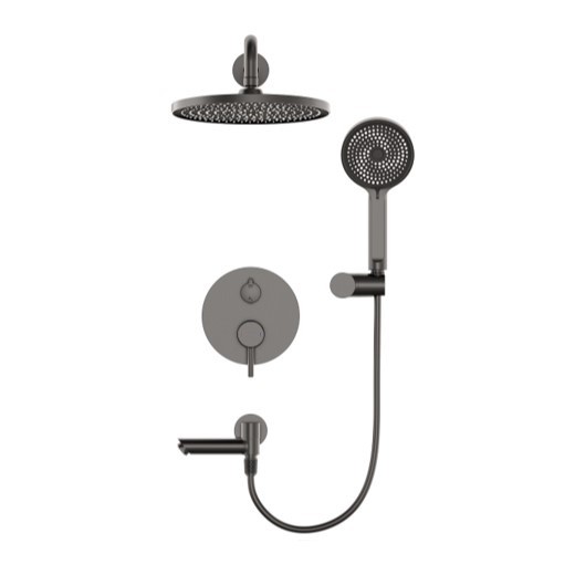 Душевая система встраиваемая, Wonzon &amp; Woghand Solo, WW-939032-BGM цвет: графит