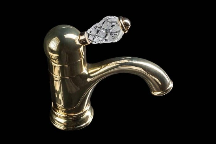 Смеситель для раковины, бронза, Crystal Boheme 281-CRST