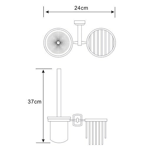 Держатель освежителя и щетки для унитаза WasserKRAFT Oder К-3000 арт. K-3035
