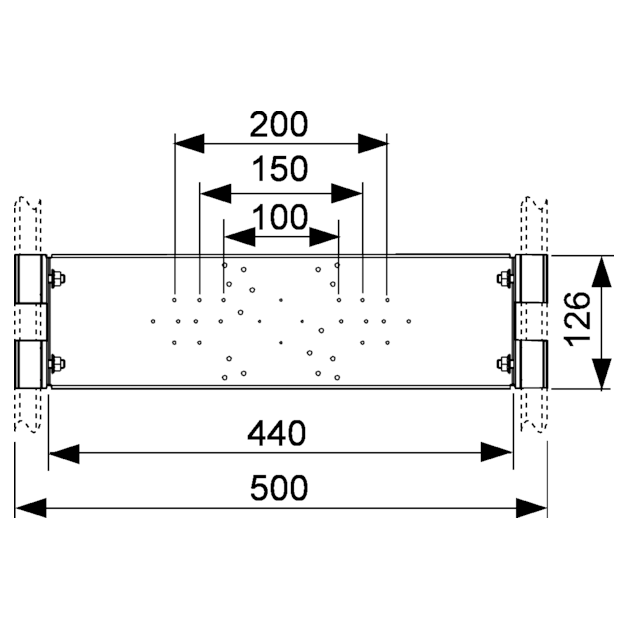 Монтажная пластина для фитингов для установки в профиль, TECE арт. 9020040