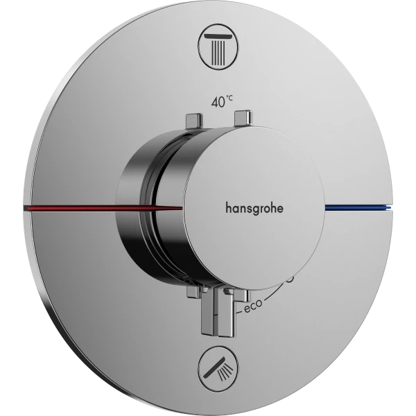 Термостат S для скрытого монтажа на 2 функции, Hansgrohe ShowerSelect Comfort, хром арт. 15554000