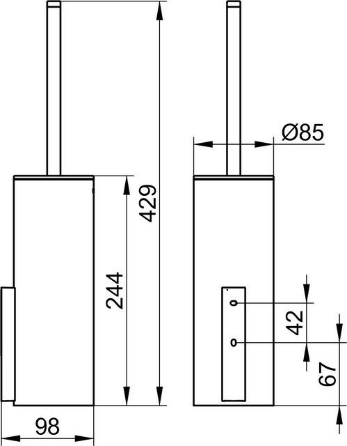 Хрустальная колба для туалетного ёршика Keuco, Edition 400, 11564 009000 цвет: белый