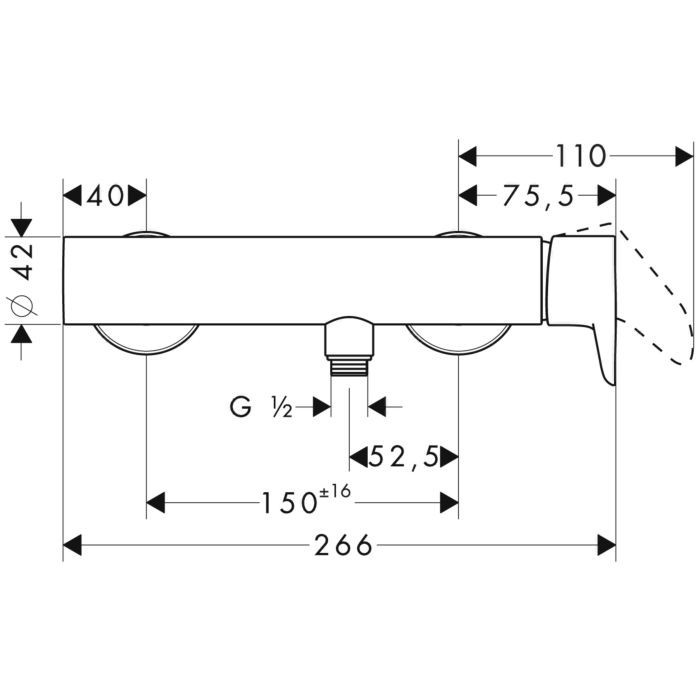 Смеситель для душа Citterio M Axor, полированное красное золото арт. 34620300