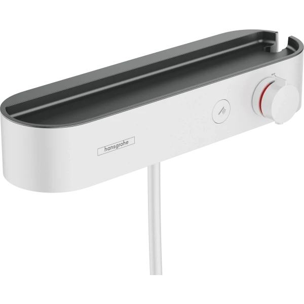 Смеситель для душа с термостатом с полочкой, Hansgrohe ShowerTablet Select, белый арт. 24360700