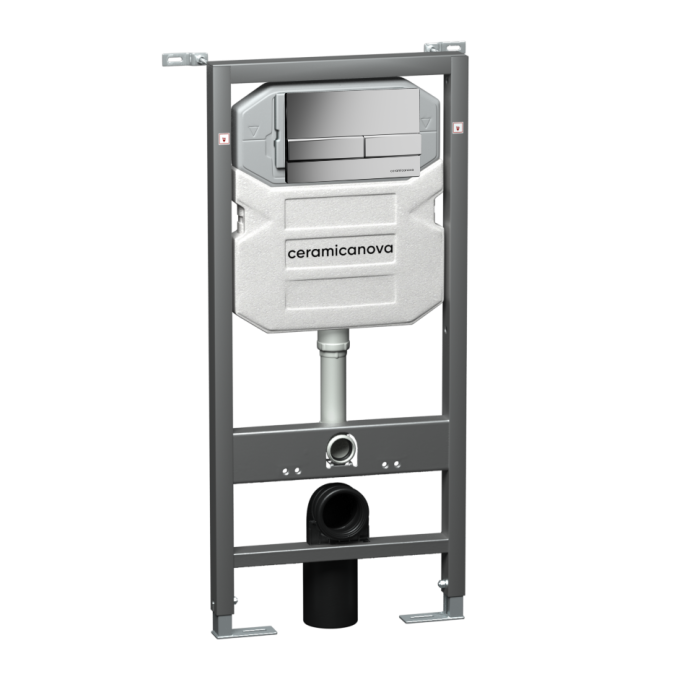 Инсталляция с кнопкой Ceramicanova Envision/ flat, хром арт. CN1002M