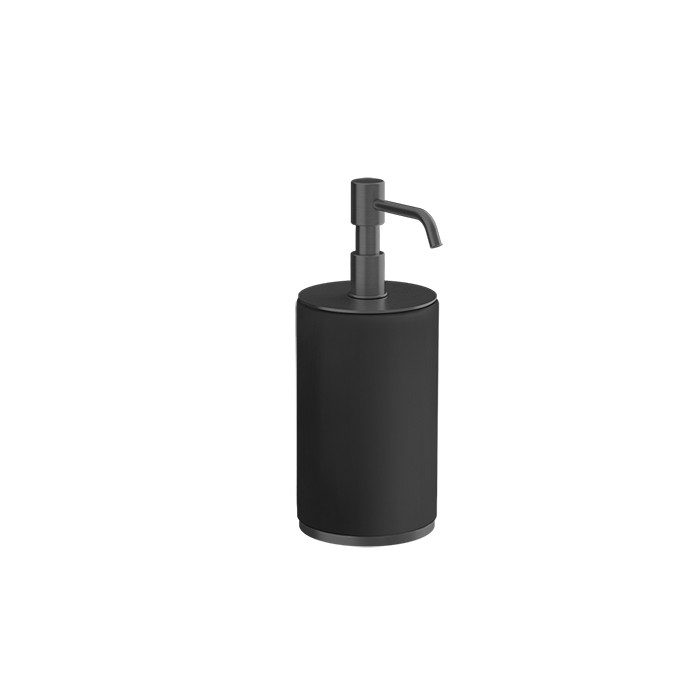 Дозатор для жидкого мыла, настольный, Gessi Tondo, black metal brushed pvd/черный арт. 66438#707