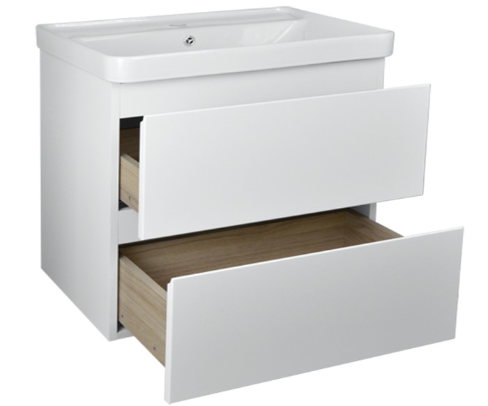 Тумба 80 810х470х670 подвесная с раковиной Monte tx 80 белый матовый, Azario Мила - CS00080142