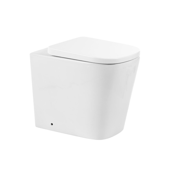 Пристенный унитаз, безободковый, BelBagno, белый глянцевый, ALBANO арт. BB120CBR/BB120SC