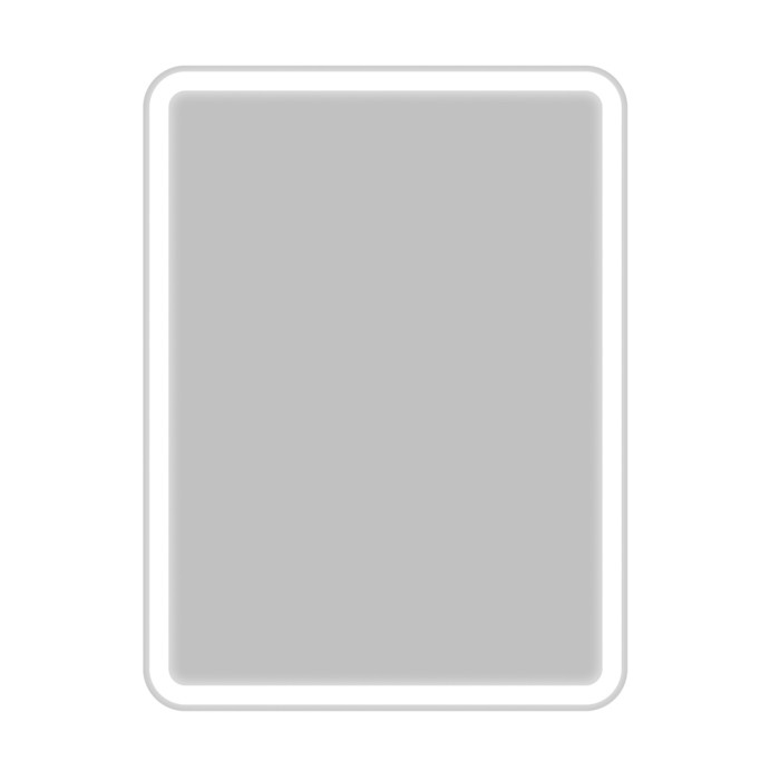 Зеркало 60x80, прямоугольное, с встроенным светильником и кнопочным выключателем, BelBagno Marino арт. SPC-MAR-600-800-LED-BTN