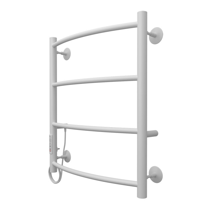 Полотенцесушитель электрический 500/600 4 секции, диммер слева, белый, Verona Azario - AZ04756W