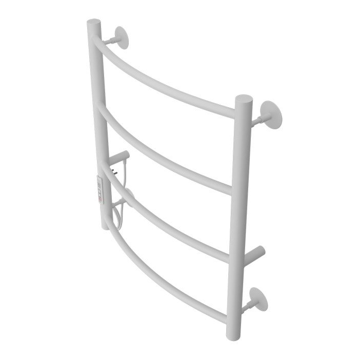 Полотенцесушитель электрический 500/600 4 секции, диммер слева, белый, Verona Azario - AZ04756W