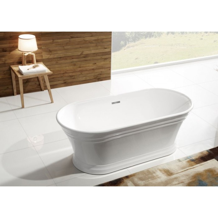 Акриловая ванна 170x79, отдельностоящая, овальная, BelBagno, белая арт. BB402-1700-790