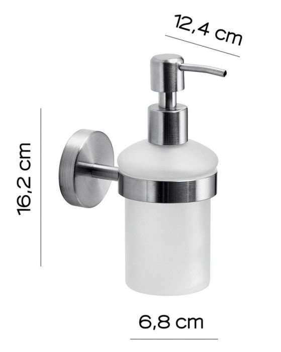 Настенный стеклянный дозатор с металлической помпой Project Gedy, 5081(38) цвет: хром