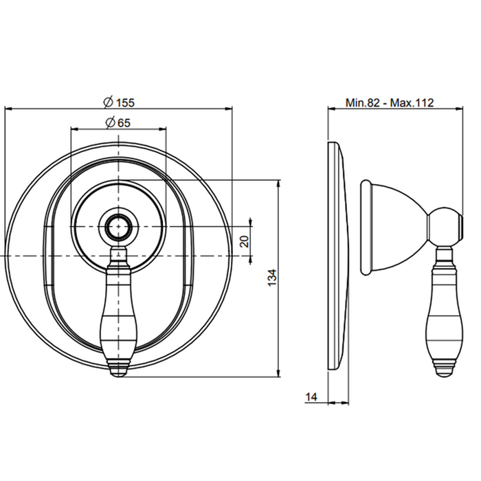Fima Carlo Frattini Встроенный смеситель для душа, Herend, F5409X1CR цвет: хром