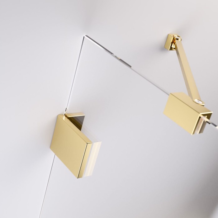 Душевое ограждение Radaway Essenza Pro Gold PDD 80х80см, стекло 6мм прозрачное, профиль золото арт. 10095080-09-01L/10095080-09-01R