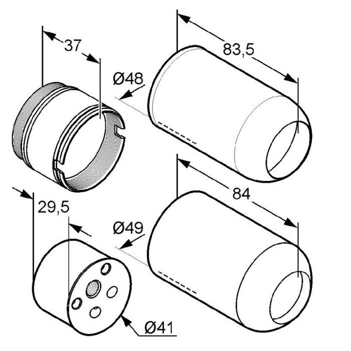 Адаптер для замененных подключений воды для с керамическим картриджем, flexx.Boxx Kludi, - 7458000-00