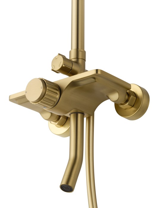 Душевая система, Wonzon & Woghand Click, WW-N3S962-BG цвет: золото