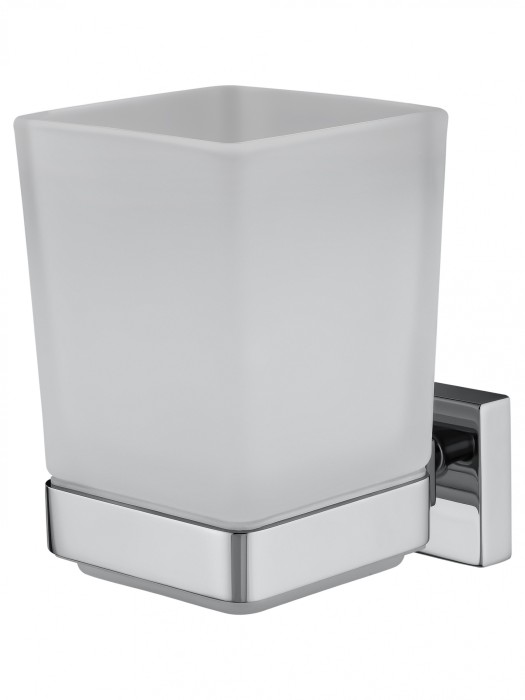 Стакан для зубных щеток с держателем, Wonzon &amp; Woghand Flat, WW-9721 цвет: хром