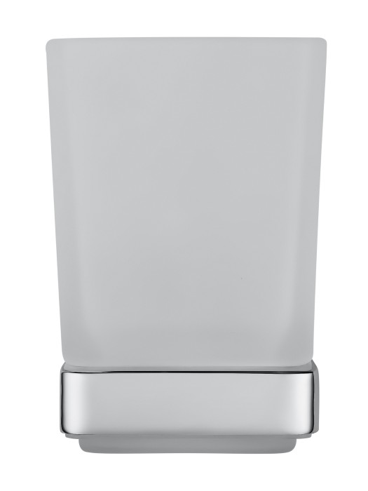 Стакан для зубных щеток с держателем, Wonzon & Woghand Flat, WW-9721 цвет: хром
