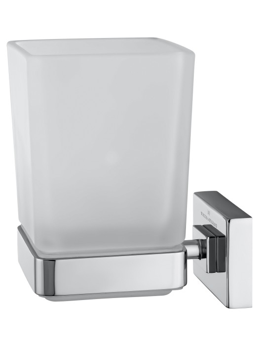 Стакан для зубных щеток с держателем, Wonzon & Woghand Flat, WW-9721 цвет: хром