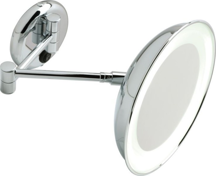 Настенное круглое косметическое зеркало (4x) с LED подсветкой (скрытая проводка) STIL HAUS, 1036(08) цвет: хром