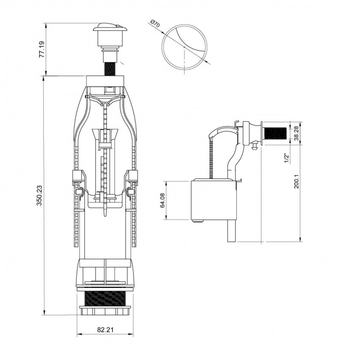 Арматура для бачка унитаза BERGES Eko арт. 030622
