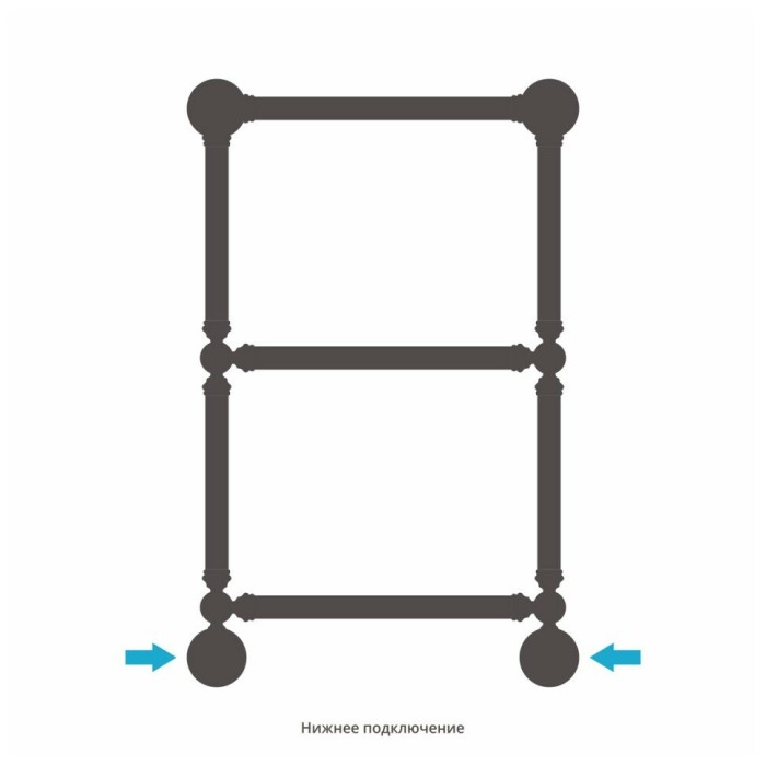 Сунержа Водяной полотенцесушитель 660x400, Ренессанс, 071-0280-6640 цвет: сатин
