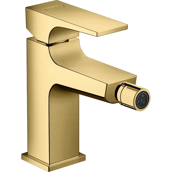 Смеситель для биде со сливным клапаном Push-Open, Hansgrohe Metropol, золото арт. 32520990