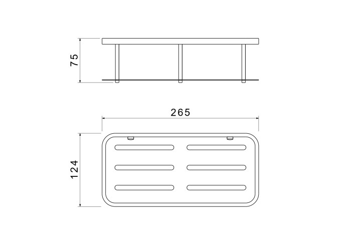 Полка для душа, Aquatek, хром арт. AQ4936CR