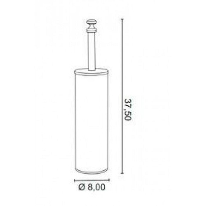 Ёршик напольный в керамической колбе, Harmony белый/хром, Tiffany World - TWHA120cr