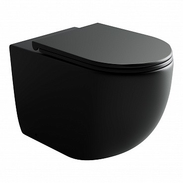 Унитаз с сиденьем Ceramicanova Metropol, чёрный арт. CN4004MB