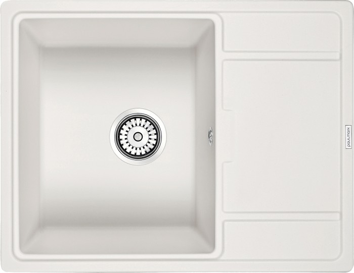 Мойка для кухни гранит 650х500 Paulmark FLUGEN 50-650, белый - PM216550-WH