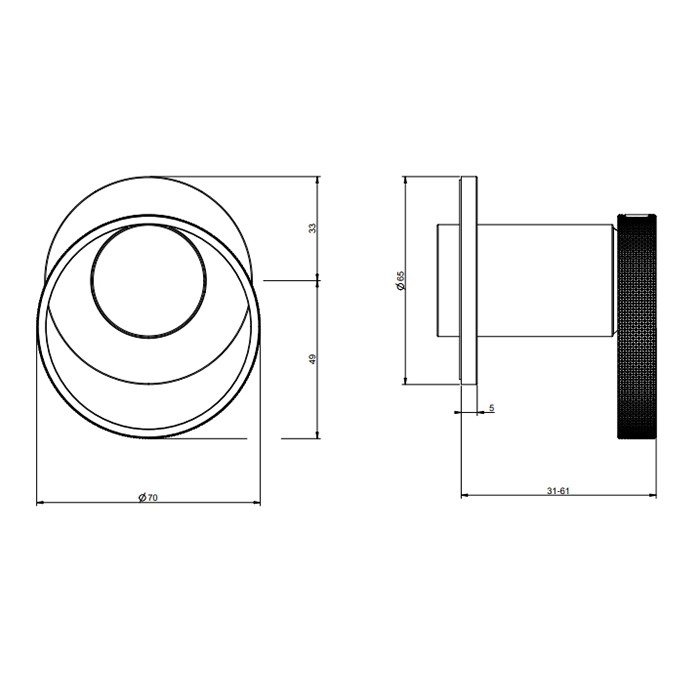 Встраиваемый однорычажный смеситель на 1 выход, Gessi Anello, black metal brushed pvd арт. 63409#707