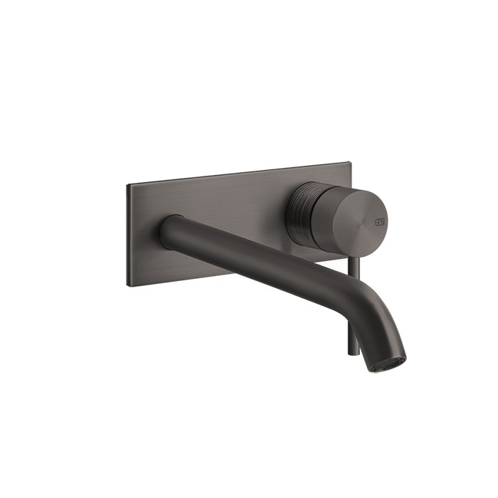 Встраиваемый смеситель для раковины с изливом 146-116мм, Gessi 316, brushed black metal pvd арт. 54483#707