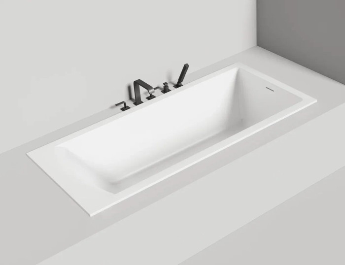 Ванна встраиваемая 180x80, матовая, Salini CASCATA KIT арт. 10453MRF