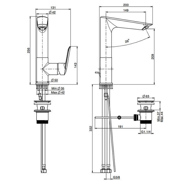 Fima Carlo Frattini Cмеситель для раковины, 1 отв., с донным клапаном, Spot, F3011FCR.1 цвет: хром