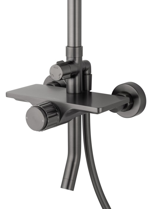 Душевая система, Wonzon & Woghand Click, WW-N3S962-BGG цвет: графит