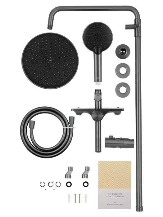 Душевая система, Wonzon & Woghand Click, WW-N3S962-BGG цвет: графит