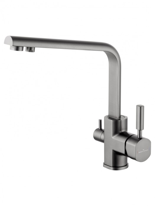 Смеситель для кухни с подключением фильтра, Wonzon &amp; Woghand, WW-88458003-BGM цвет: графит